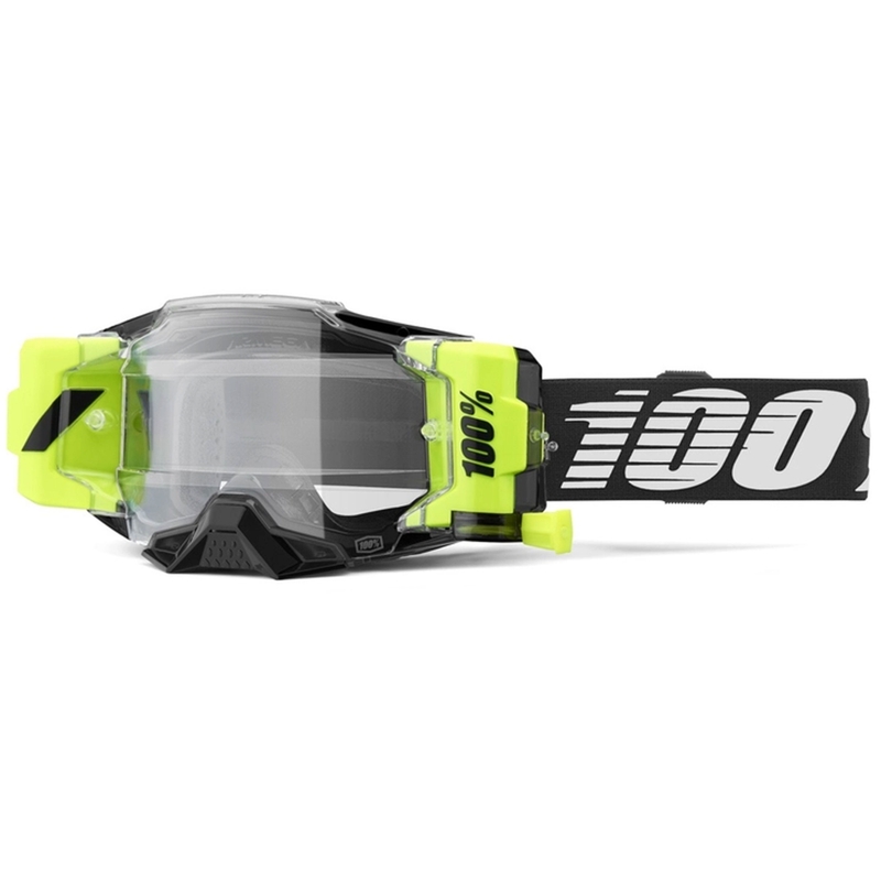 Naočale za motocross 100% - USA Armega Forecast crne (prozirno staklo)