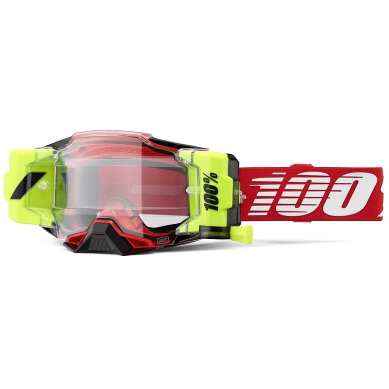 Naočale za motocross 100% - USA Armega Forecast Red (prozirno staklo)