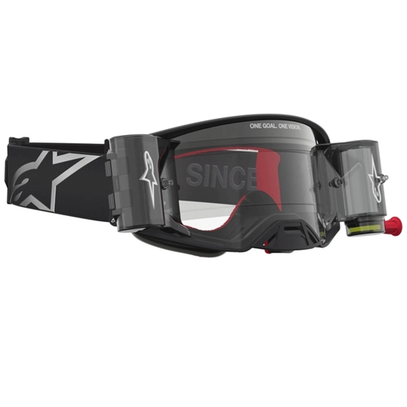Alpinestars Supertech ROLL-OFF motokros naočale crno-srebrne s prozirnim pleksiglasom