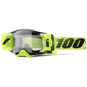 Motocross naočale 100% - USA Armega Forecast fluo zelene (prozirno staklo)