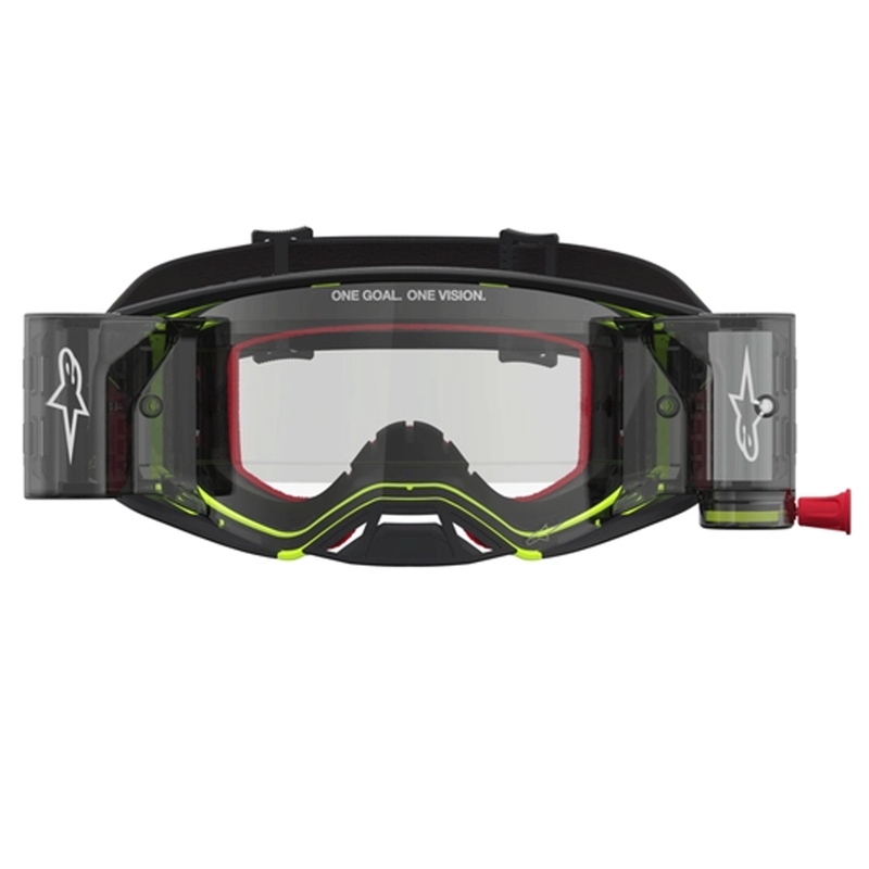 Alpinestars Supertech Firma motocross naočale crno-fluo žute s prozirnim pleksiglasom