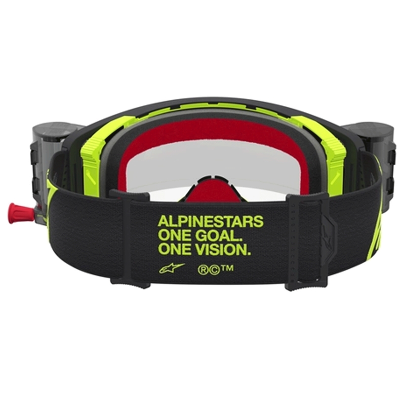 Alpinestars Supertech Firma motocross naočale crno-fluo žute s prozirnim pleksiglasom