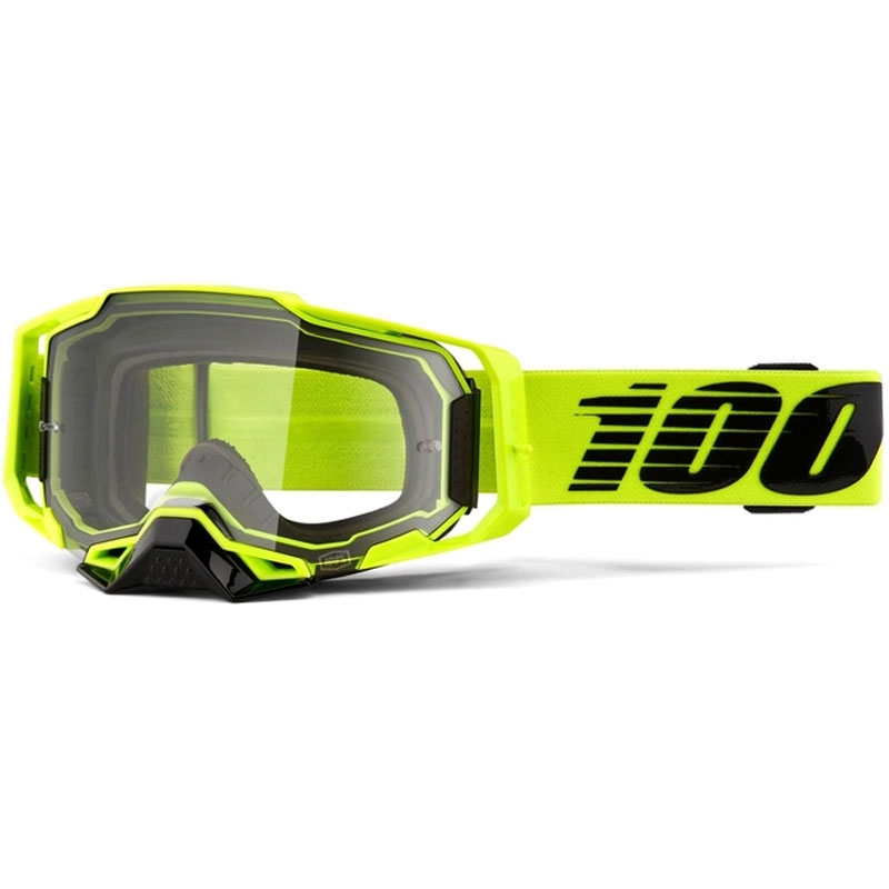 Naočale za motocross 100% ARMEGA Nuclear Citrus Yellow (prozirni pleksiglas)