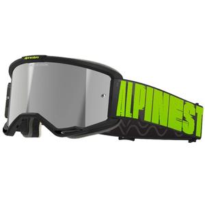 Motocross naočale Alpinestars Vision 5 Hollow sivo-fluo žute sa zrcalno srebrnim pleksiglasom