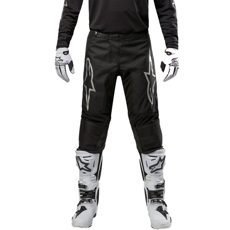 Alpinestars Fluid Graphite motocross hlače crno-srebrne