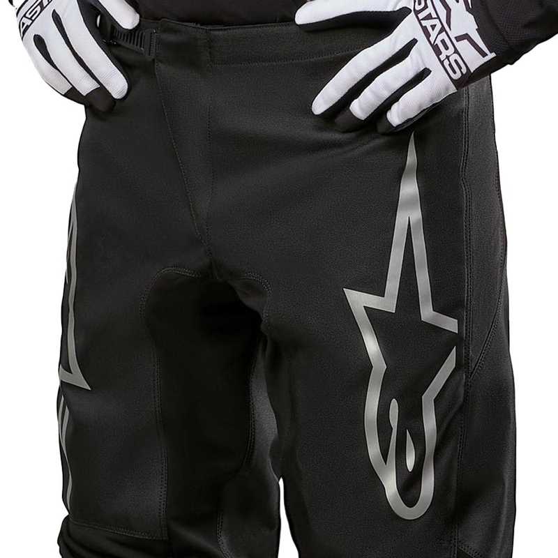Alpinestars Fluid Graphite motocross hlače crno-srebrne