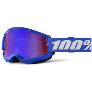 Dječje naočale za motocross 100% STRATA 2 plavo crveno-plavi pleksiglas