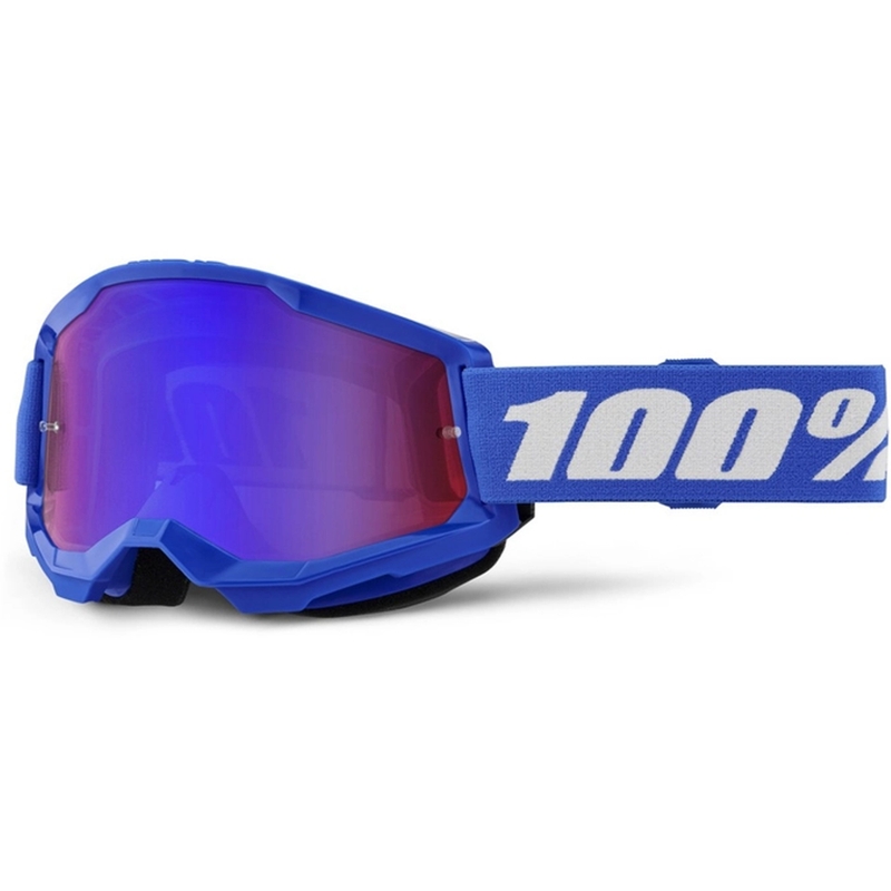 Dječje naočale za motocross 100% STRATA 2 plavo crveno-plavi pleksiglas