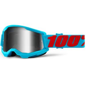 Naočale za motocross 100% STRATA 2 Summit Blue (srebrni zrcalni pleksiglas)