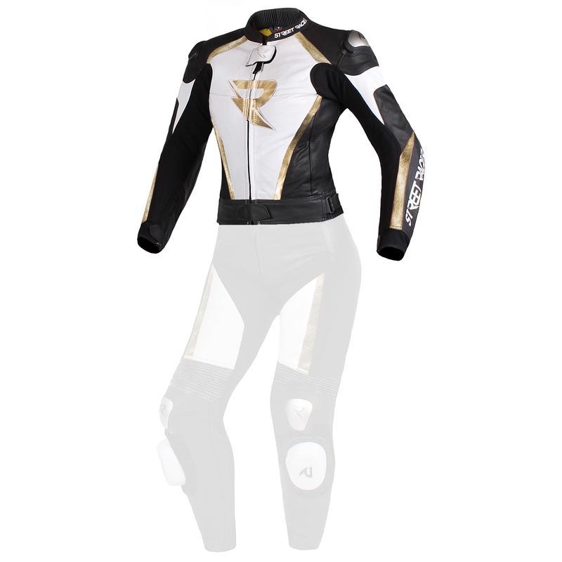 Ženska jakna Street Racer Kiara crno-bijelo-zlatna - II. kvaliteta