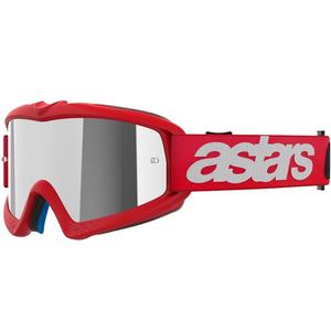 Alpinestars Vision Youth Blaze Red motocross naočale sa srebrnom zrcalnom lećom