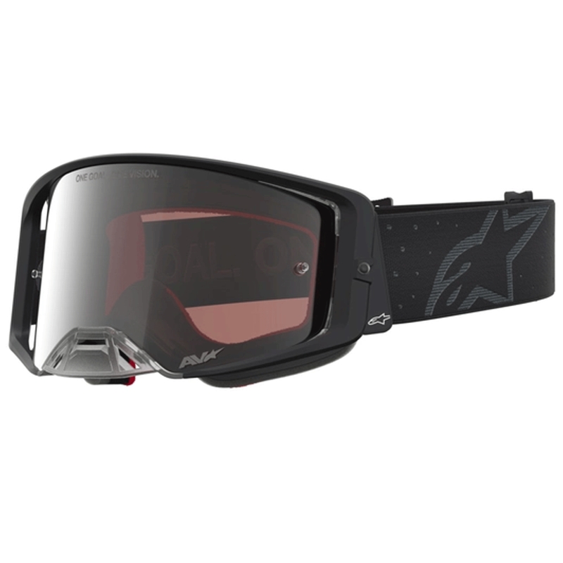 Alpinestars Supertech Cloak motocross naočale crne s ogledalom od srebrnog pleksiglasa