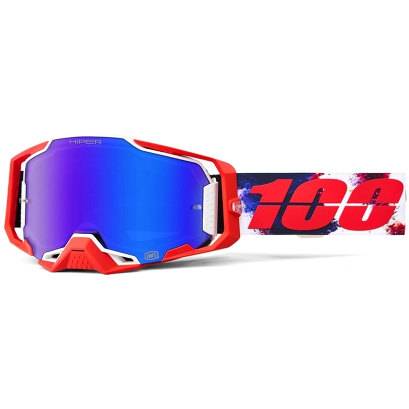 Naočale za motocross 100% ARMEGA Morpho s plavim HIPER pleksiglasom