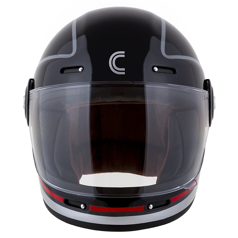 Cassida Fibre Jawa Sport integralna motociklistička kaciga crno-srebrno-crvena 2 - II. kvaliteta
