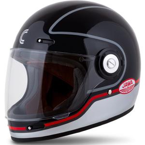 Cassida Fibre Jawa Sport integralna motociklistička kaciga crno-srebrno-crvena 2 - II. kvaliteta