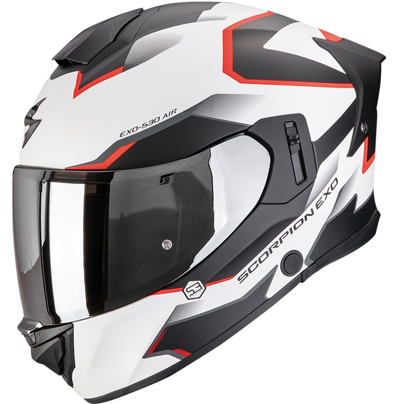 Scorpion EXO-530 Air Clip integralna motociklistička kaciga mat bijelo-crno-crvena - II. kvaliteta