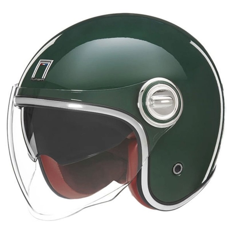 Otvorena motociklistička kaciga NOX PREMIUM Heritage zelena - II. kvaliteta