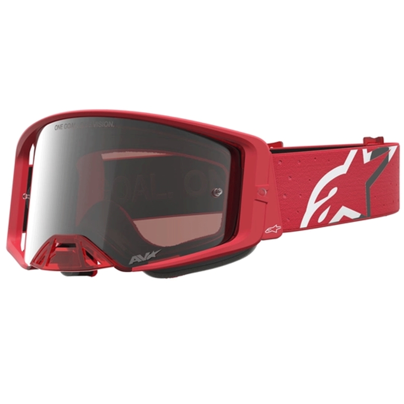 Alpinestars Supertech Vesta fluo crveno-kromirane motokros naočale