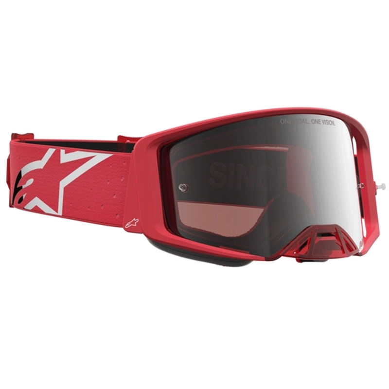 Alpinestars Supertech Vesta fluo crveno-kromirane motokros naočale