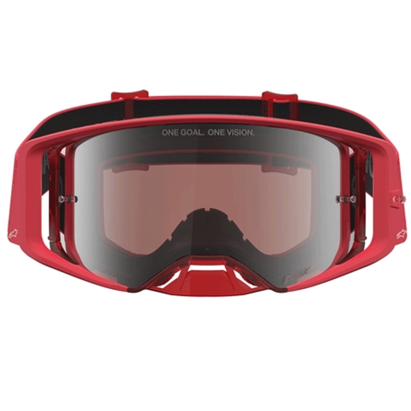 Alpinestars Supertech Vesta fluo crveno-kromirane motokros naočale