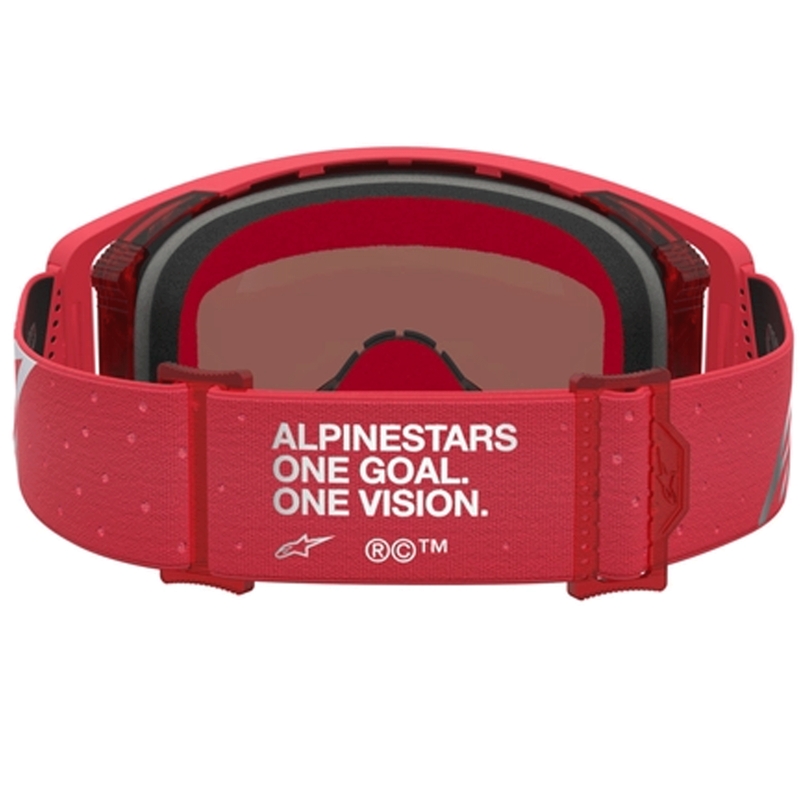 Alpinestars Supertech Vesta fluo crveno-kromirane motokros naočale