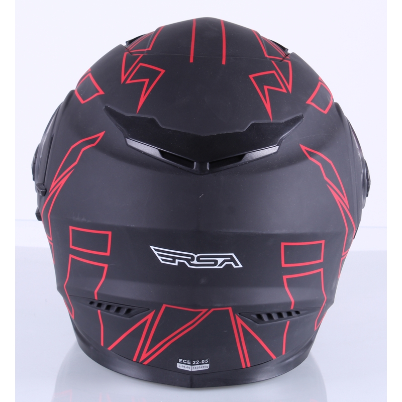 RSA District Full Face motociklistička kaciga Crna crvena rasprodaja