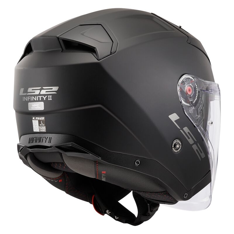 Otevřená helma na motorku LS2 OF603 Infinity II Solid černá matná - II. jakost