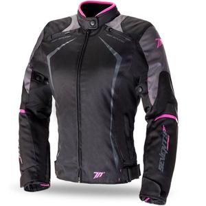 Ženska motoristička jakna SEVENTY DEGREES SD-JR49 crno-roza - II. kvaliteta