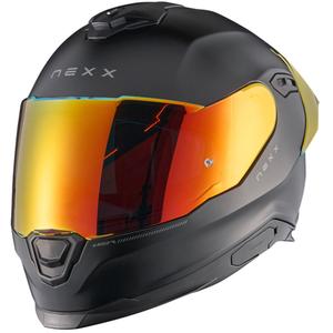 Motociklistička kaciga koja pokriva cijelo lice NEXX Y.100R Subsonic mat crno-crvena - II. kvaliteta rasprodaja