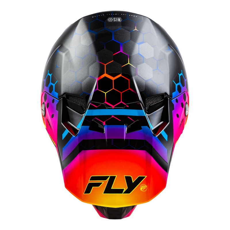 Motocross kaciga FLY Racing Formula CC Tektonic crno-žuto-roza - II. kvaliteta