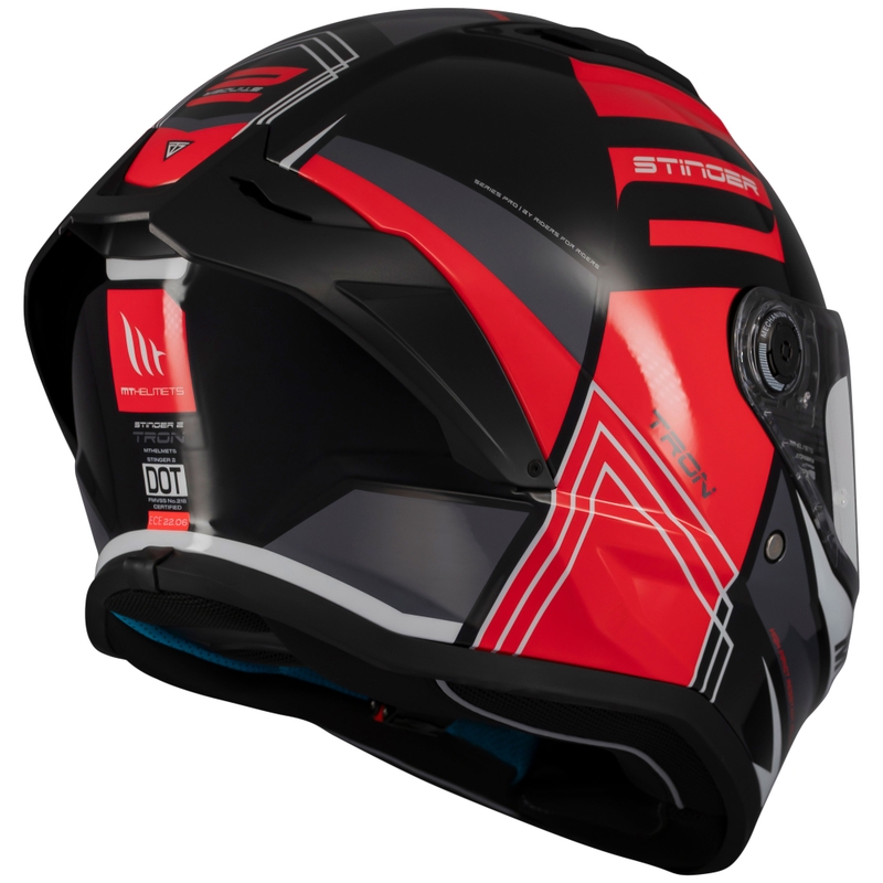Integralna motociklistička kaciga MT Stinger 2 Tron crno-crveno-siva - II. kvaliteta