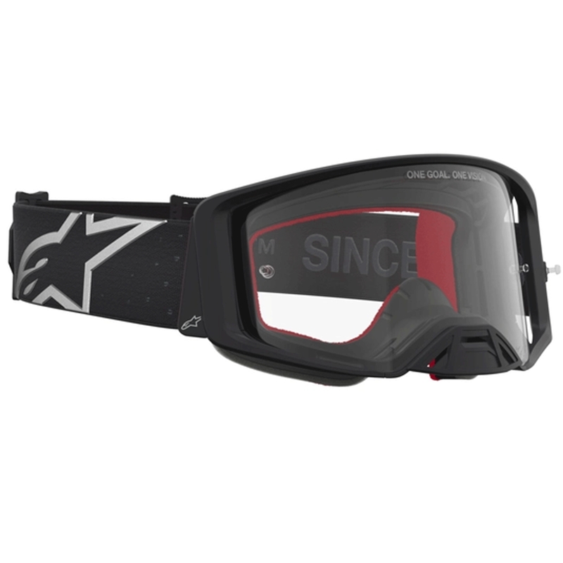 Alpinestars Supertech Vesta motokros naočale crno-srebrne s prozirnim pleksiglasom