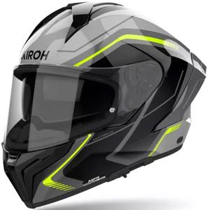 Airoh MATRYX široka motociklistička kaciga koja pokriva cijelo lice crno-sivo-žuta