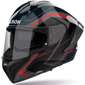 Airoh MATRYX široka motociklistička kaciga koja pokriva cijelo lice crno-sivo-crvena