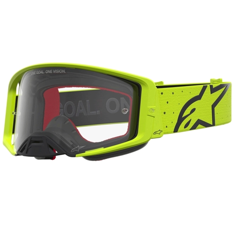 Alpinestars Supertech Vesta fluo žuto-crne motokros naočale (prozirni pleksiglas)