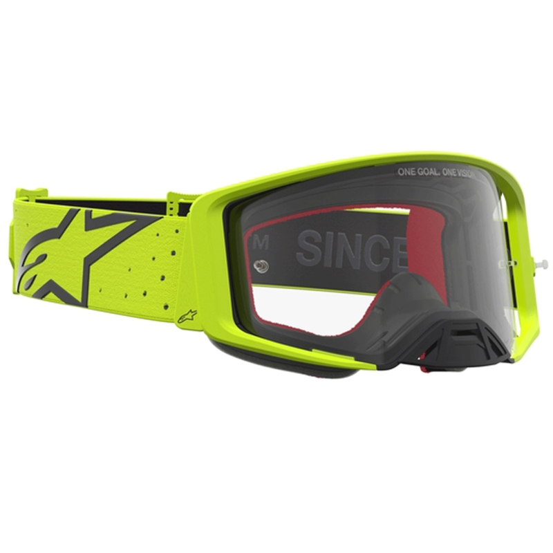 Alpinestars Supertech Vesta fluo žuto-crne motokros naočale (prozirni pleksiglas)