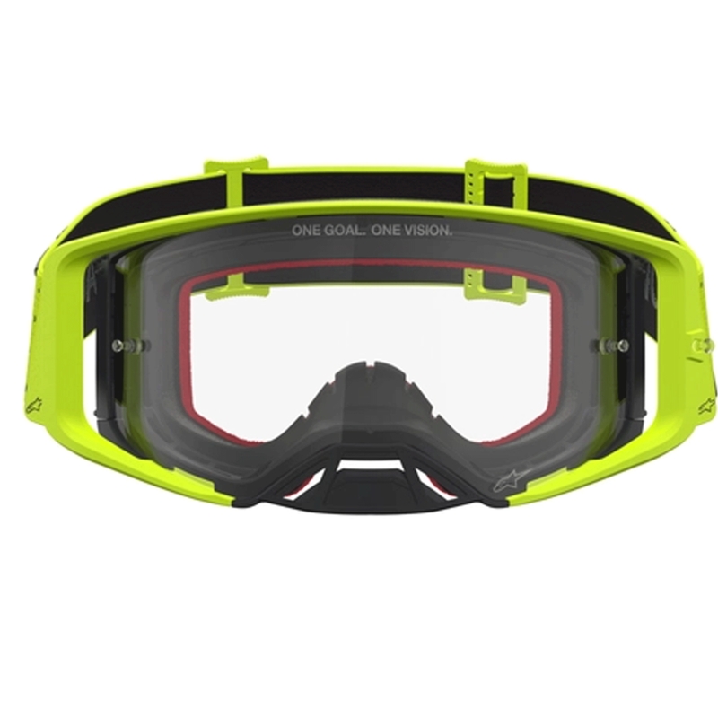 Alpinestars Supertech Vesta fluo žuto-crne motokros naočale (prozirni pleksiglas)