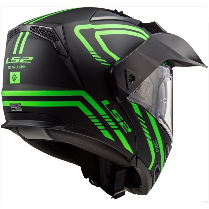 Kaciga na preklop LS2 FF324 Metro EVO Firefly crno-fluo zelena