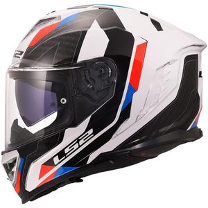 Integralna motociklistička kaciga LS2 FF818 Storm III Sports sjajna bijelo-plavo-crvena - II. kvaliteta