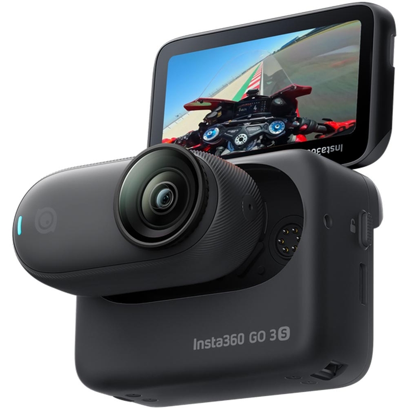 Insta360 GO 3S akcijska kamera za motocikl u kacigi, crna