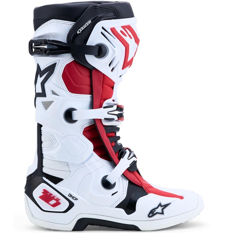 Alpinestars TECH 10 motokros čizme bijelo-crno-crvene