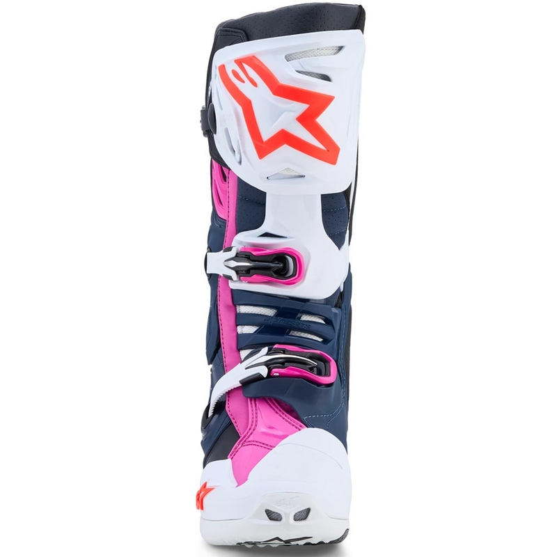 Alpinestars TECH 10 Supervented motocross čizme tamnoplavo-bijelo-crno-ljubičaste