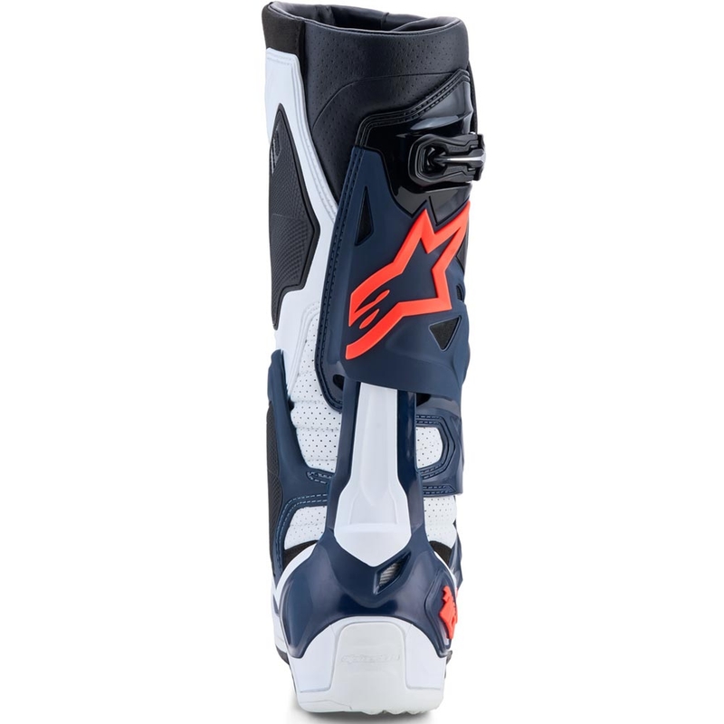 Alpinestars TECH 10 Supervented motocross čizme tamnoplavo-bijelo-crno-ljubičaste
