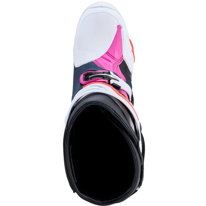 Alpinestars TECH 10 Supervented motocross čizme tamnoplavo-bijelo-crno-ljubičaste