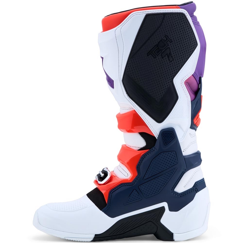 Alpinestars TECH 7 motokros čizme ljubičasto-bijelo-tamnoplavo-fluo crvene