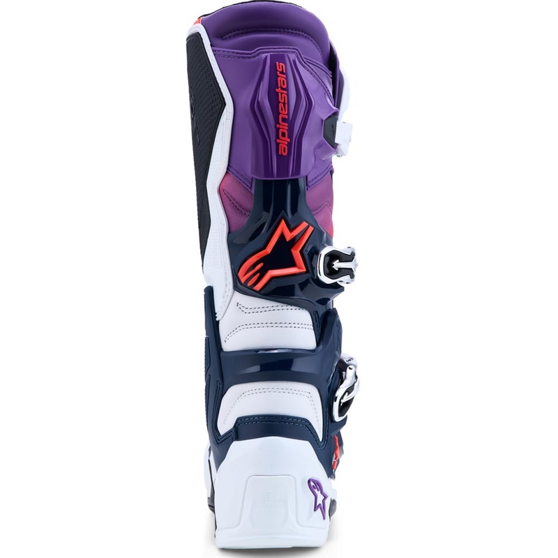 Alpinestars TECH 7 motokros čizme ljubičasto-bijelo-tamnoplavo-fluo crvene