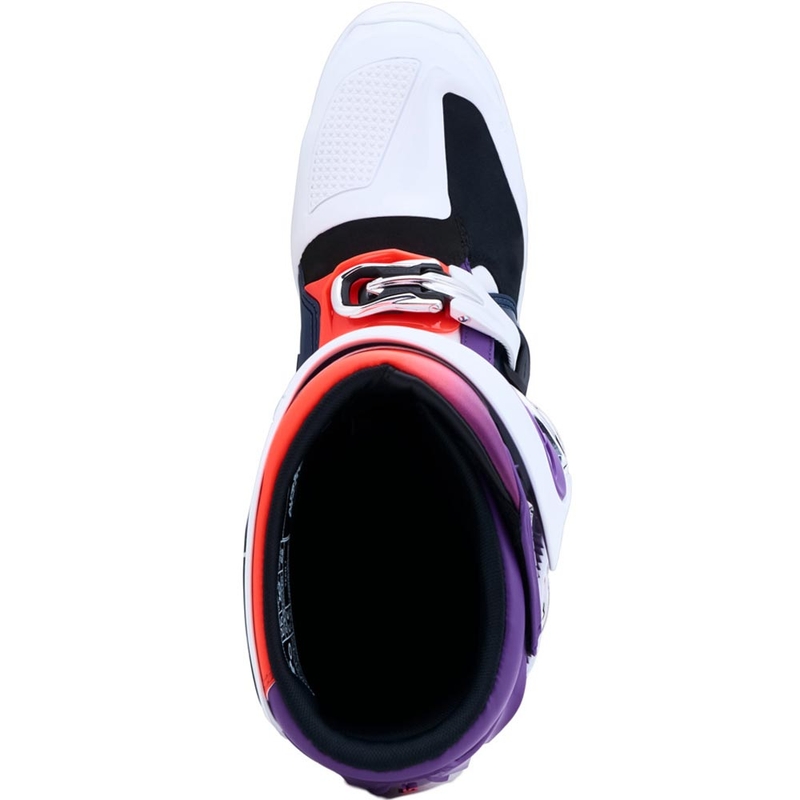 Alpinestars TECH 7 motokros čizme ljubičasto-bijelo-tamnoplavo-fluo crvene