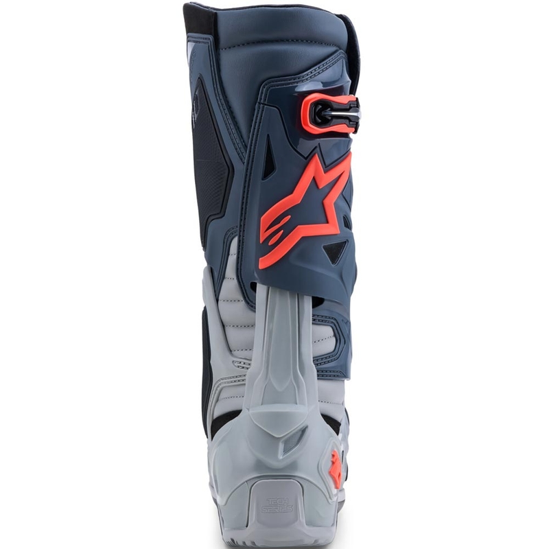 Alpinestars Tech 10 Enduro motociklističke čizme sive-tamno sive-fluo crvene