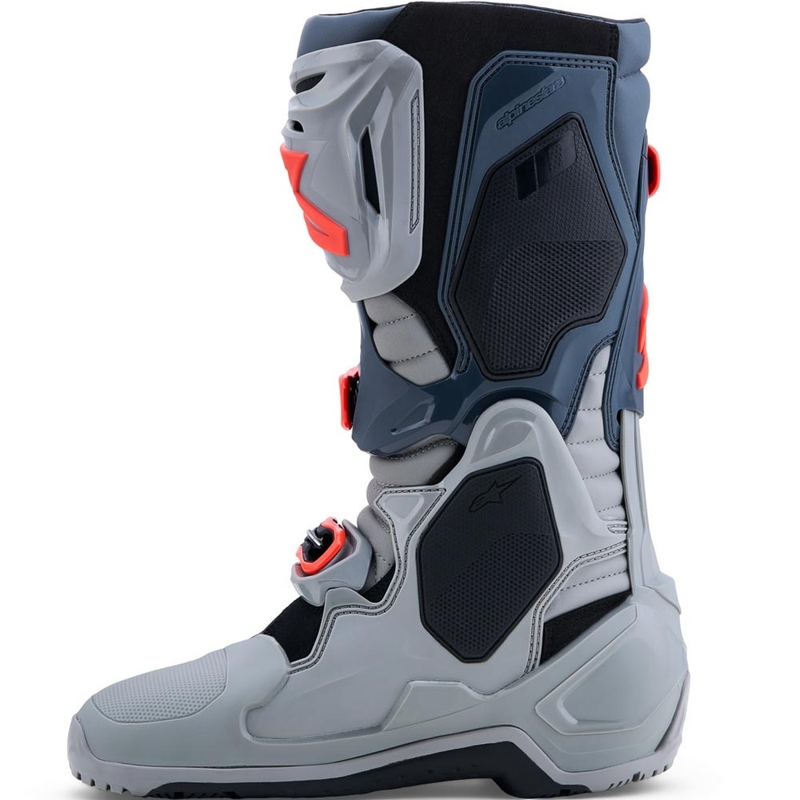 Alpinestars Tech 10 Enduro motociklističke čizme sive-tamno sive-fluo crvene