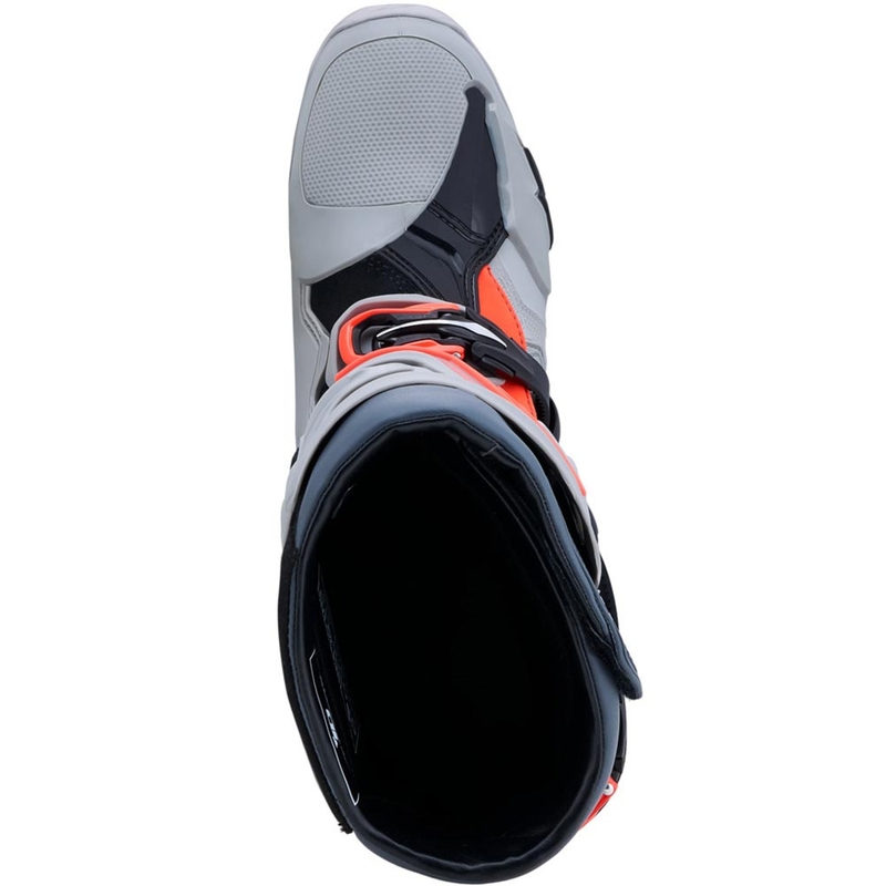 Alpinestars Tech 10 Enduro motociklističke čizme sive-tamno sive-fluo crvene